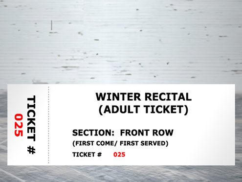 Printed event ticket