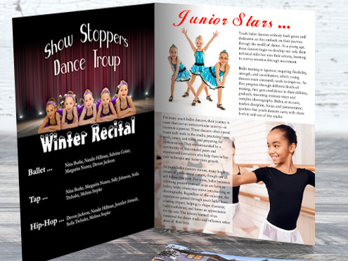 Bifold theater playbills