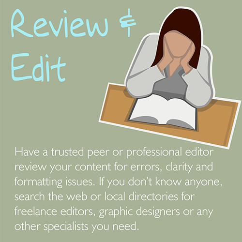 Get help with editing before you print your self-published book.