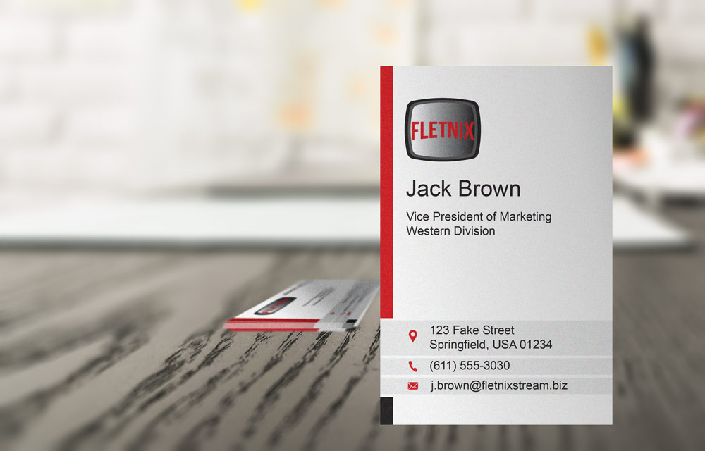 Well-aligned business card content