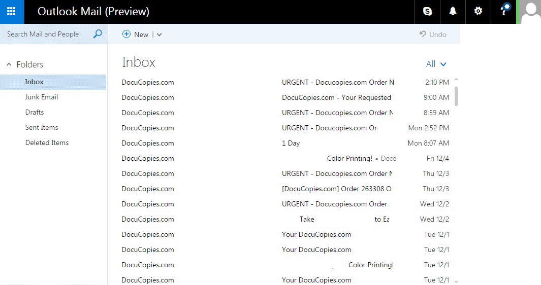 open hotmail inbox