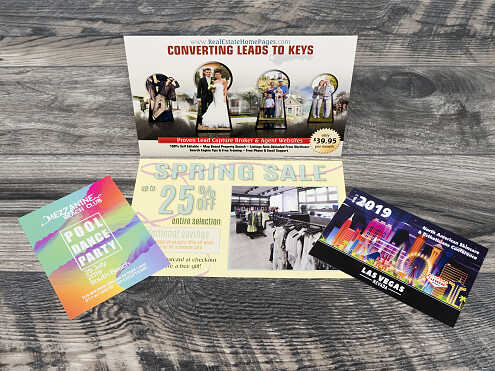 Postcards, flash cards, index card printing