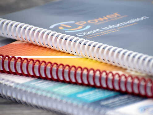Spiral bound presentation books