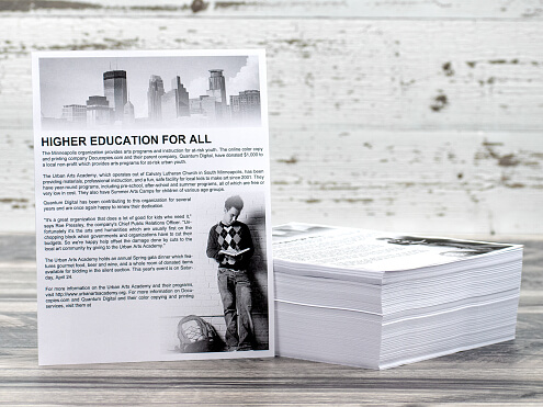 Black and white printing for schools