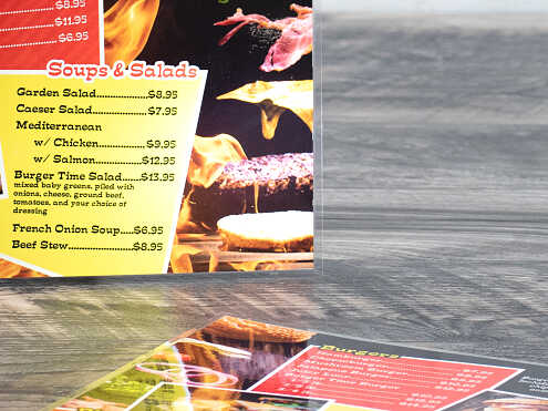 Print laminated menus