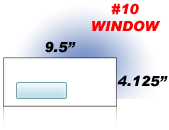 Blank Envelopes: #10 Bright White WINDOW